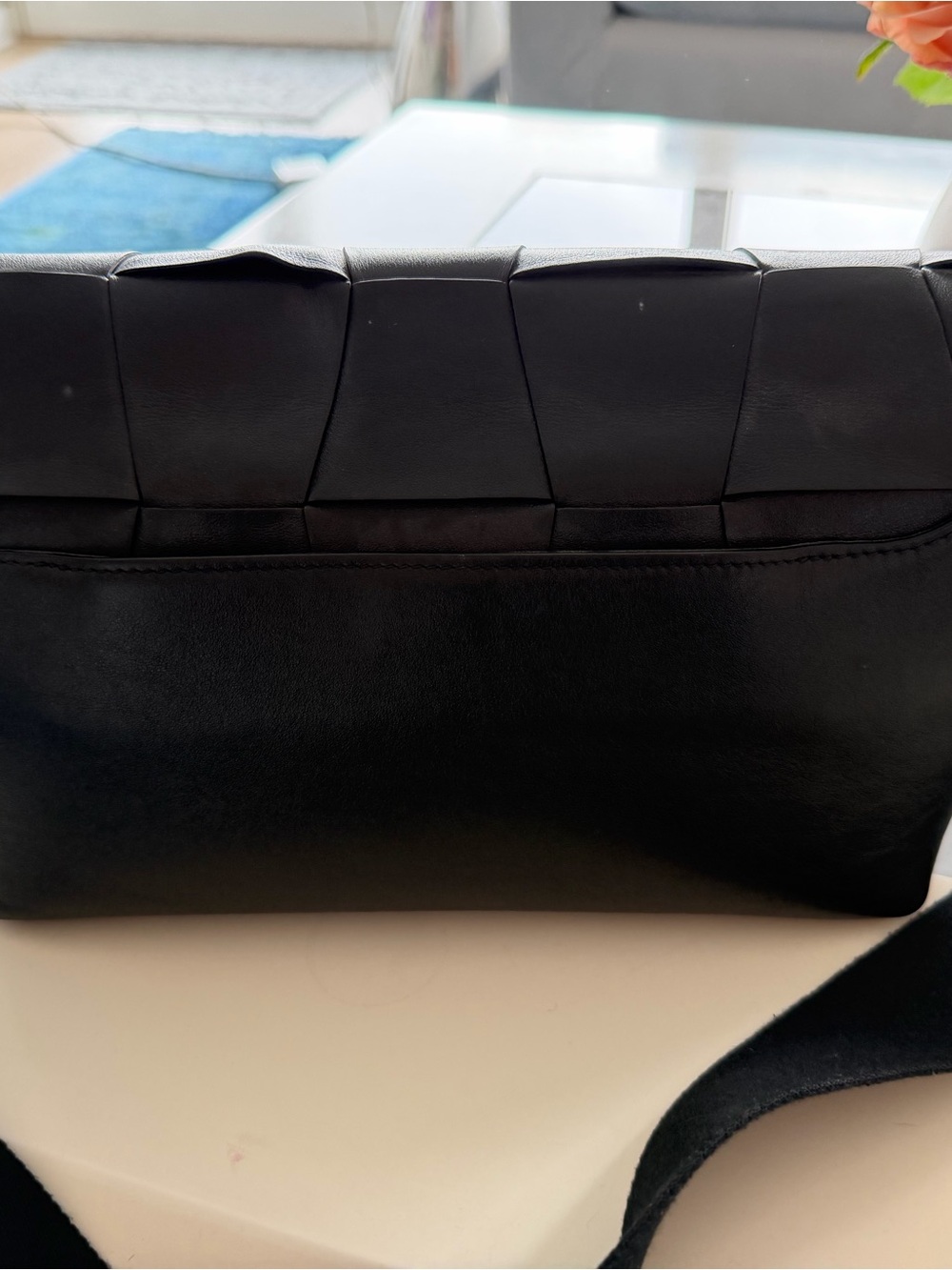 Akris Woven Leather Crossbody Bag in black - Picture 3 of 7